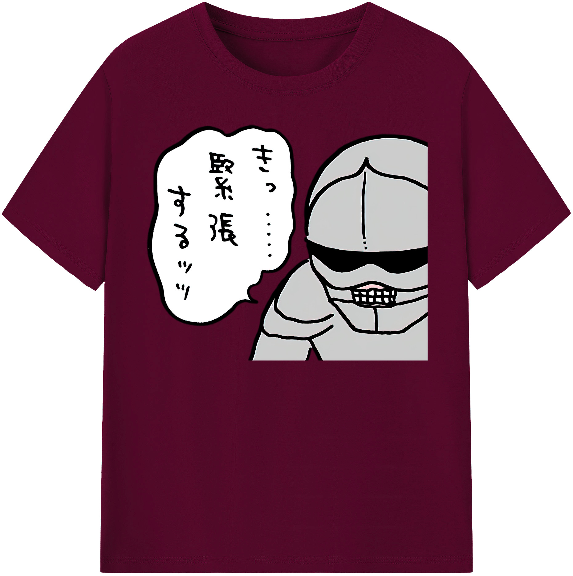 （画像用） ちいかわ 労働の鎧さん Chii-kawa Mr. Armor of Labor レディースカジュアルプリントTシャツ（綿100％）